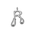 Detailed macro view of silver metallic R-shaped pendant with liquid drop design effect - Letter R (Pendant Only)