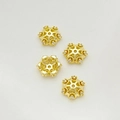 14K vergulde bloem kralenkapjes met zirkoon voor DIY sieraden maken projecten - 14K Goud Stijl 4 (10mm)