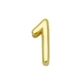 Ciondolo numero 1 dorato stile palloncino con finitura lucida per bracciali - Numero-1