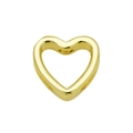 Accessorio cuore dorato lucido per gioielli personalizzati fai-da-te e bracciali - Cuore C