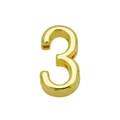 Ciondolo dorato numero 3 stile palloncino per braccialetti e collane fai-da-te - Numero-3