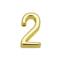 Ciondolo dorato numero 2 stile palloncino per bracciale fai-da-te con finitura lucida - Numero-2