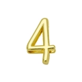 Ciondolo dorato a forma di numero 4 stile palloncino per bracciale fai da te unico - Numero-4
