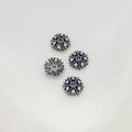 Schwarze Zirkon-Abstandshalter für DIY-Schmuckherstellung mit 14K vergoldeten Perlen - Gewehrschwarz Stil 1 (7mm)