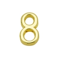 Perlina in metallo dorato lucido numero 8 per bracciali fai da te lucidata - Numero-8
