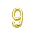 Ciondolo dorato lucido numero 9 per la creazione di bracciali di gioielli fai da te - Numero-9
