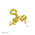 Golden sunflower and watering can charms featuring Bloom and Sunflower embossed text - Sunflower Watering Can Pendant (DB241121-A) Pendant Only (Without Chain)