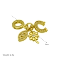 Detail of gold evil eye and flower charms showing 24mm size and 2.3g weight specs - Evil Eye Flower Charm Set (DB241121-B) Pendant Only (Without Chain)