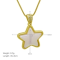 Detalles del collar con colgante de estrella dorada con dimensiones 23mm y peso de 8,3g - Estilo Estrella de Cinco Puntas (DN241206-A)