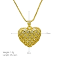 Detalles de dimensiones y especificaciones para el collar con colgante de corazón - Estilo Corazón Hueco (DN241206-B)