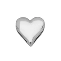 Polished silver heart-shaped charm accessory for DIY custom letter jewelry - Heart A