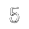 Polished silver number 5 metal charm for DIY personalized name bracelets - Number-5