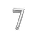 Polished silver metal slider charm featuring the number seven for DIY bracelet personalization - Number-7