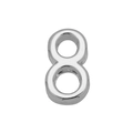 Silver metal charm featuring number 8 design for DIY personalized bracelet making - Number-8