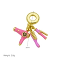 Dettaglio del ciondolo salon con asciugacapelli e pettine, altezza 30mm e peso 2,8g - Stile Asciugacapelli Pettine (Pendant Only (Without Chain)) (DB250505-D)