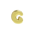 Polished gold-plated 3D balloon style letter G charm for DIY jewelry bracelets - Letter C(DB250518-C)