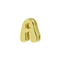 Polished gold-plated letter A charm for DIY hip-hop alphabet bracelets and jewelry - Letter A(DB250518-A)