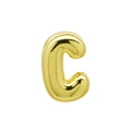 3D gold balloon style letter C charm accessory for custom bracelets and necklaces - Bubble Letter C(DB250708-C) Pendant Only (Without Chain) / Gold