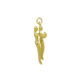 Vue détaillée du pendentif bicolore aux silhouettes abstraites pour la fête des mères - Style Contour Abstrait Doré (DN251118-I) / Pendentif Seul (Sans Chaîne)