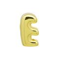 3D bubble letter E pendant in polished gold for DIY bracelet and necklace jewelry - Bubble Letter E(DB250708-E) Pendant Only (Without Chain) / Gold