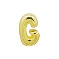 3D puff balloon letter G gold metal charm pendant for personalized DIY jewelry making - Bubble Letter G(DB250708-G) Pendant Only (Without Chain) / Gold