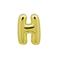 Balloon style golden letter H pendant for DIY jewelry bracelets and necklaces - Bubble Letter H(DB250708-H) Pendant Only (Without Chain) / Gold