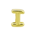 3D bubble-style golden letter I alphabet charm for DIY bracelet and necklace jewelry - Bubble Letter I(DB250708-I) Pendant Only (Without Chain) / Gold