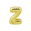 Golden balloon style metal letter z pendant with a polished mirror finish for DIY jewelry - Bubble Letter Z(DB250708-Z) Pendant Only (Without Chain) / Gold