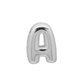 Polished silver balloon style letter A charm for DIY bracelets and necklaces - Bubble Letter A(DB250708-A) Pendant Only (Without Chain) / Silver