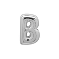 3D silver bubble balloon letter B pendant charm for DIY bracelets and necklaces - Bubble Letter B(DB250708-B) Pendant Only (Without Chain) / Silver