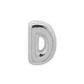Polished silver letter D balloon pendant charm for DIY bracelets and necklaces - Bubble Letter D(DB250708-D) Pendant Only (Without Chain) / Silver