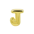 Polished 3D letter J charm in gold finish for personalized braided rope bracelets - J (DB250518-J) Pendant Only (Without Chain) / Gold