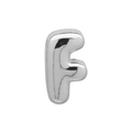 Polished silver bubble balloon style letter F charm for DIY bracelets and necklaces - Bubble Letter F(DB250708-F) Pendant Only (Without Chain) / Silver