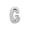 3D balloon style letter G charm pendant in polished silver finish for DIY jewelry - Bubble Letter G(DB250708-G) Pendant Only (Without Chain) / Silver