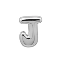 Polished silver bubble font letter J charm for personalized bracelets and necklaces - Bubble Letter J(DB250708-J) Pendant Only (Without Chain) / Silver