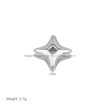 Polished silver four-pointed star pendant charm with 19mm size and 2.7g weight detail - Hollow Rhombus Pendant Only (Without Chain) / Silver