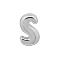 Polished silver 3D bubble letter S pendant accessory for DIY bracelets and necklaces - Bubble Letter S(DB250708-S) Pendant Only (Without Chain) / Silver