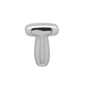 3D bubble-style capital letter T charm in polished silver finish for DIY jewelry - Bubble Letter T(DB250708-T) Pendant Only (Without Chain) / Silver