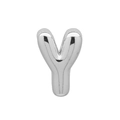 Polished silver 3D bubble metal letter Y charm for DIY bracelet and necklace jewelry - Bubble Letter Y(DB250708-Y) Pendant Only (Without Chain) / Silver