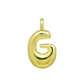 Hip-Hop-Stil Blasenbuchstabe G Anhänger aus poliertem Goldmetall für Ketten - G Anhänger Ohne Kette (DN2509010-G) Gold