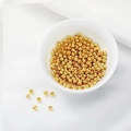 Detail van gepolijste 14K vergulde ronde losse kralen voor DIY-sieraden maken - 2mm / 18K Verguld