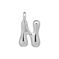 Poliertes silbernes H-Buchstaben-Anhänger-Design mit Glanzeffekt für Halsketten - N Anhänger Ohne Kette (DN2509010-N) Silber