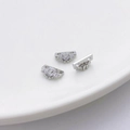 Distanziatori a fiore in argento con zirconi per la creazione di gioielli fai-da-te - Tre Zirconi Argento 4*8mm (5207591226210)