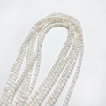 3mm natuurlijke witte parelmoer kralen met iriserende glans voor DIY-sieraden - 3mm(10cm) / Wit