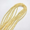 3mm blassgelbe Naturmuschelperlen mit Perlmuttglanz für DIY-Schmuckherstellung - 3mm(10cm) / Gelb