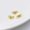 Connettore a farfalla placcato oro 18K con zirconia per creazione gioielli DIY - Stile Farfalla 18K 5*10mm (5207591226217)