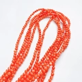 3mm natürliche rosa Muschelperlen Strang für DIY handgemachten Schmuck und Ketten - 4mm(10cm) / Rot