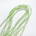 Stränge aus 3mm hellgrünen natürlichen Muschel-Rundperlen für DIY-Schmuck - 4mm(10cm) / Blassgrün