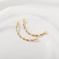 18K vergoldetes Emaille-Blumen-Bogenrohr-Verbindungsstück für DIY-Schmuckarmbänder - Mehrfarbiger Twist Stil