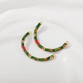 18K vergoldete dunkelgrüne Emaille Blumenanhänger für DIY Armbandherstellung Zubehör - Grüner Emaille-Stil